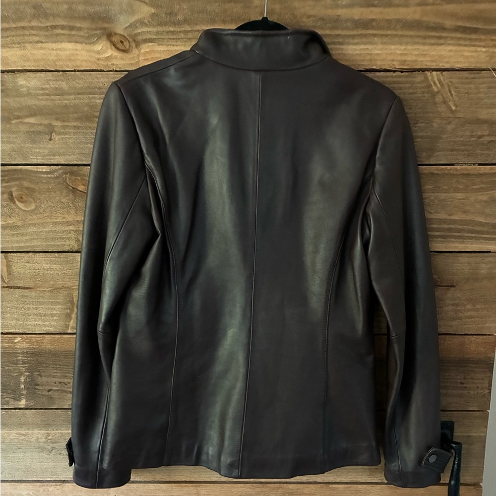 Kenneth Cole Reaction Brown Leather Jacket - Picture 4 of 5